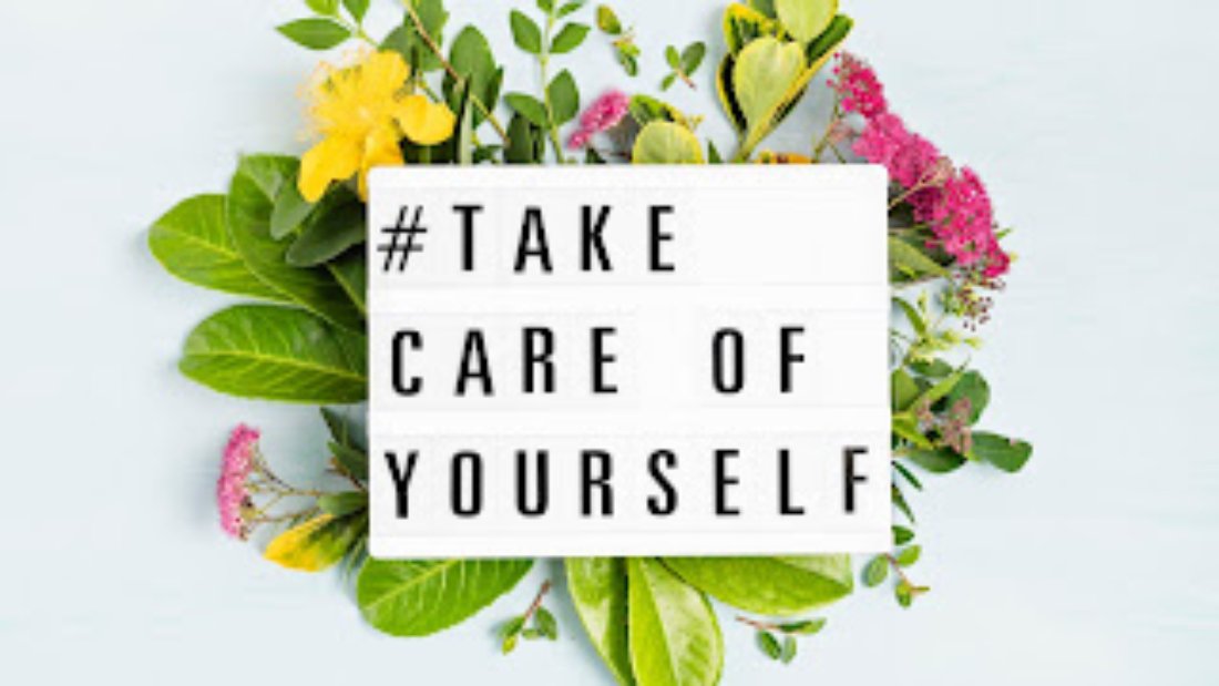 Lightbox with motivation words for self care, positive thinking, mental health, emotional wellness. Top view.